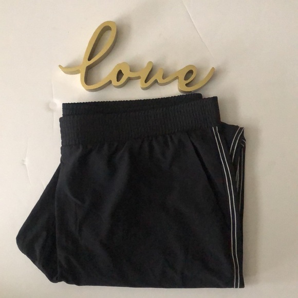 Banana Republic Other - Banana Republic Silky Black Striped Joggers